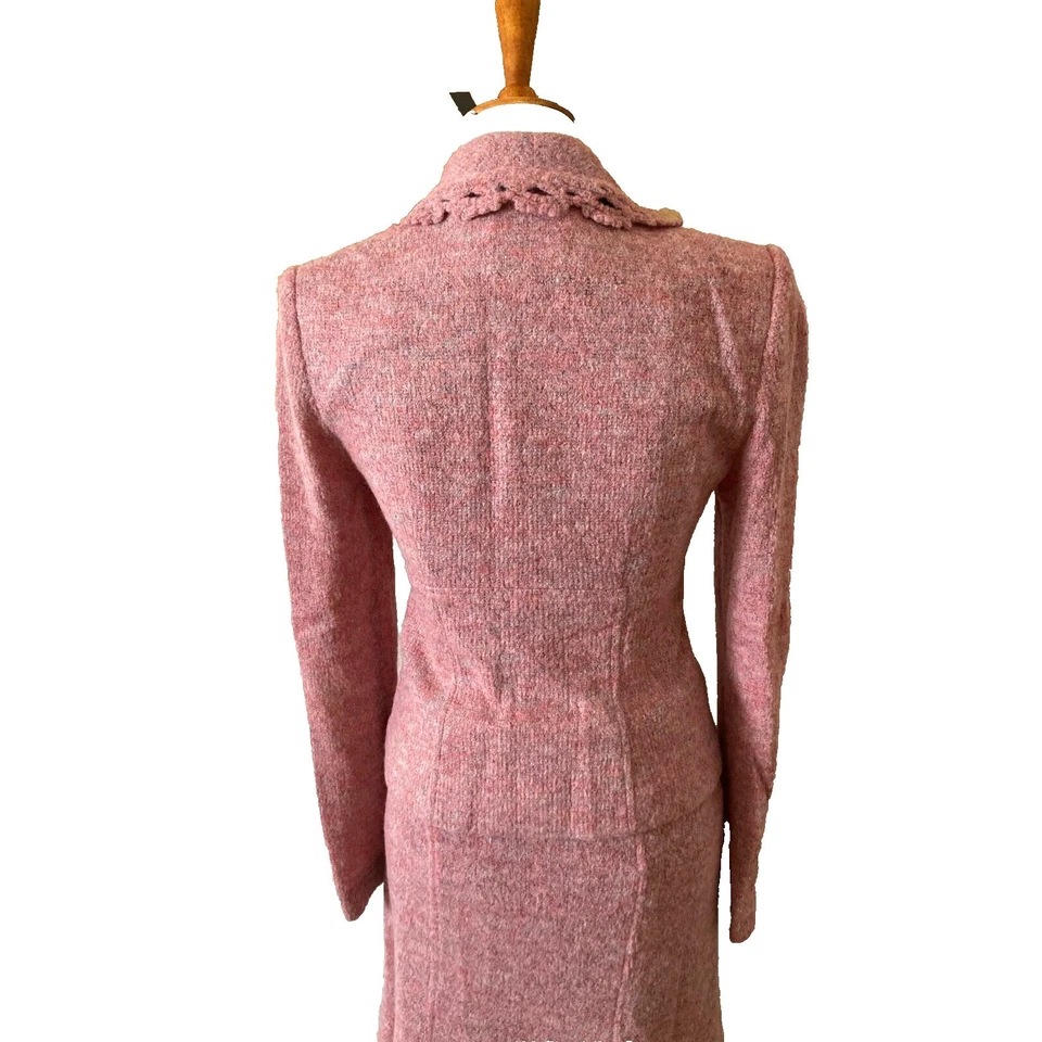 复古 Y2K Nanette Lepore 针织套装,从未穿过,尺寸 小号,粉红色 — 第 3/4 张图片