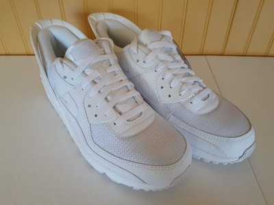 Nike Air Max 90 Flyease Triple White  Shoes MEN'S CU0814-102 Size 11