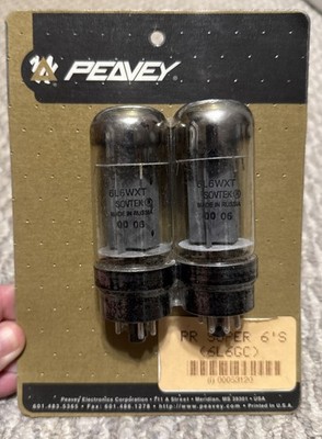 Peavey PR Super 6 s 6L6GC 6L6WXT Sovtek Tubes 2 Pack New Sealed Vintage