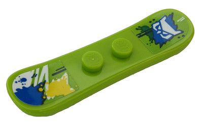Lego Snowboard (Short) with Colorful Spots and Owl Head Shape Sticker inv.569