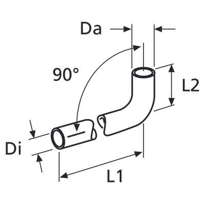 Webasto Hose D20 L=360 90 Degree 1320961A