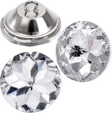 Frcctre 100 Pcs 25mm Rhinestone Crystal Buttons, Clear Diameter 25mm, 