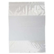 Zoro Select 5CNW0 Reclosable Bag, Zip Seal, 12 in L, 9 in W, 2 mil Thi