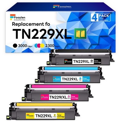 4x TN229XL TN229 Toner Cartridge For Brother HL-L3280CDW MFC-L3780CDW L3720CDW
