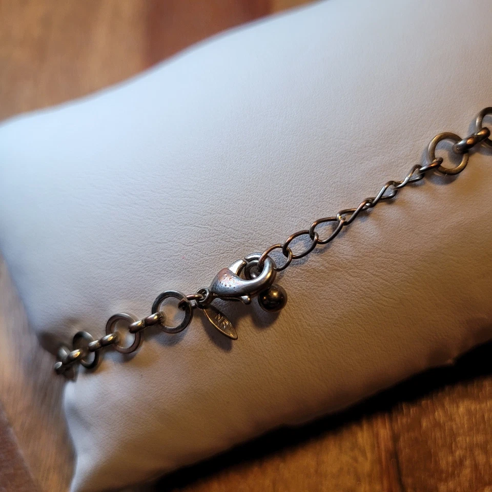 Encantadora pulsera de tobillo de cadena con cuentas piedra lunar colgante joyería tobillera vintage Foto 4 de 4