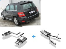  Duplex Komplettanlage ab Kat Mercedes GLK X204 2x106x71mm oval schr&auml;g