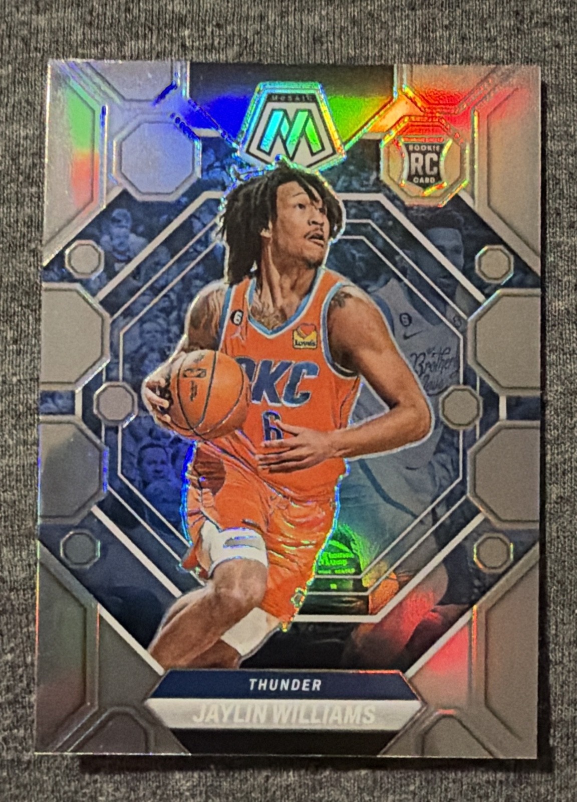 2022-23 Panini Mosaic - Rookies Jaylin Williams #241 Silver Prizm (RC)