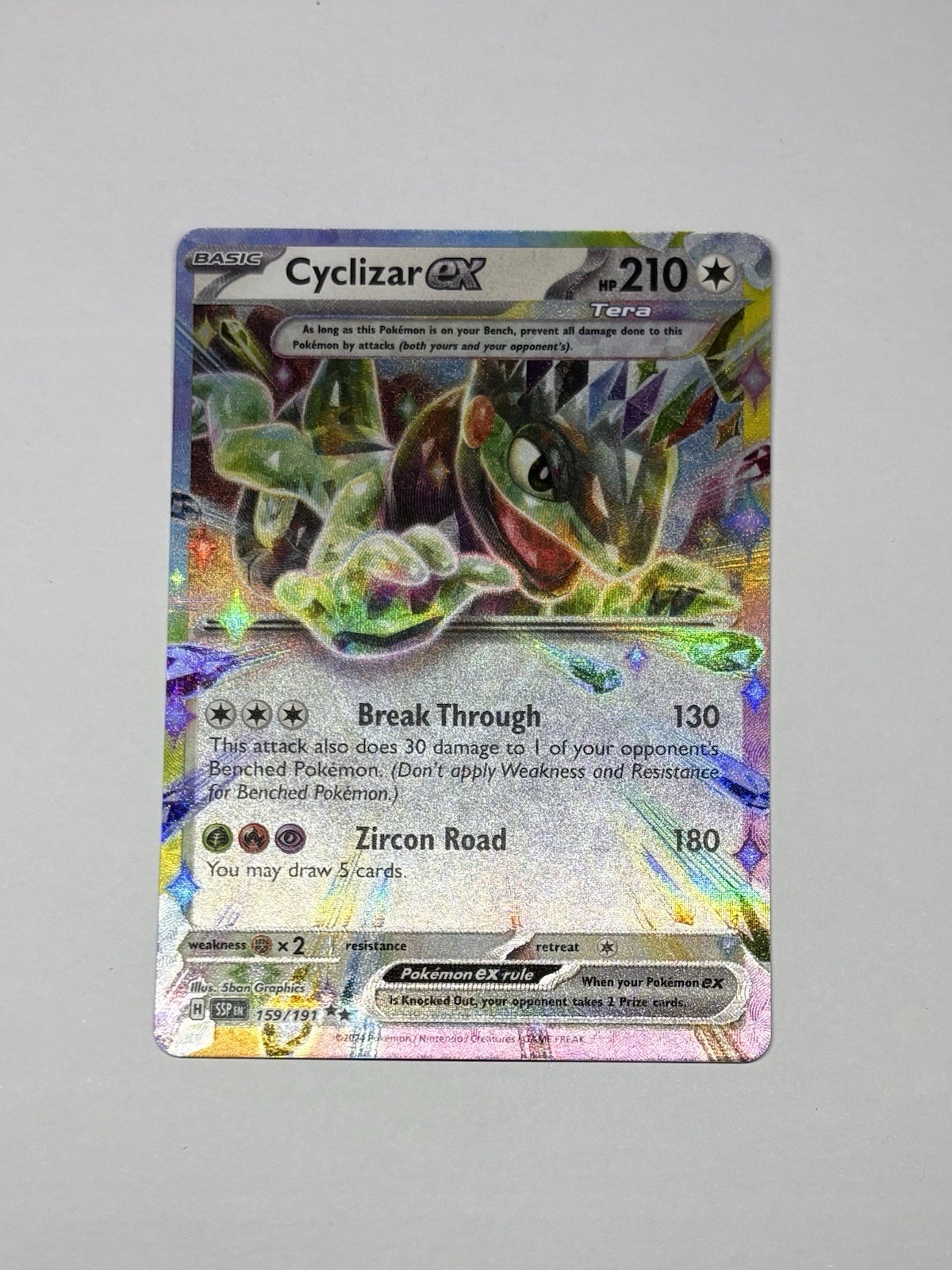 Cyclizar ex 159/191 – Pokémon Card TCG SV08 Surging Sparks Holo Ultra Rare NM/M