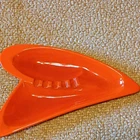 Haeger Orange Ceramic Mid-Century Modern Ashtray, Abstract, USA, Glossy