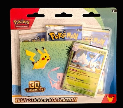 Pokémon TCG 30 Jahre Anniversary Tech-Sticker-Kollektion Kokowei 3 Pack Blister