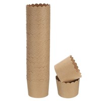 50Pcs PapierbackföRmchen 6 Oz Braunes Kraftpapier MuffinföRmchen Cupcake