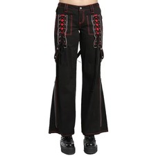 Women's Chains Black Handmade Power Pant Rhinestones Gothic Punk Emo Tripp Pants