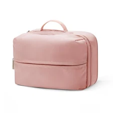 Travel Cosmetic Bag Women Portable Makeup Case Organizer Wide-open Toiletry P...