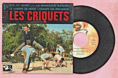 LES CRIQUETS - NIC ET MINO + 3 - BARCLAY 70 414 ( 1961 - BIEM ) SELTEN !