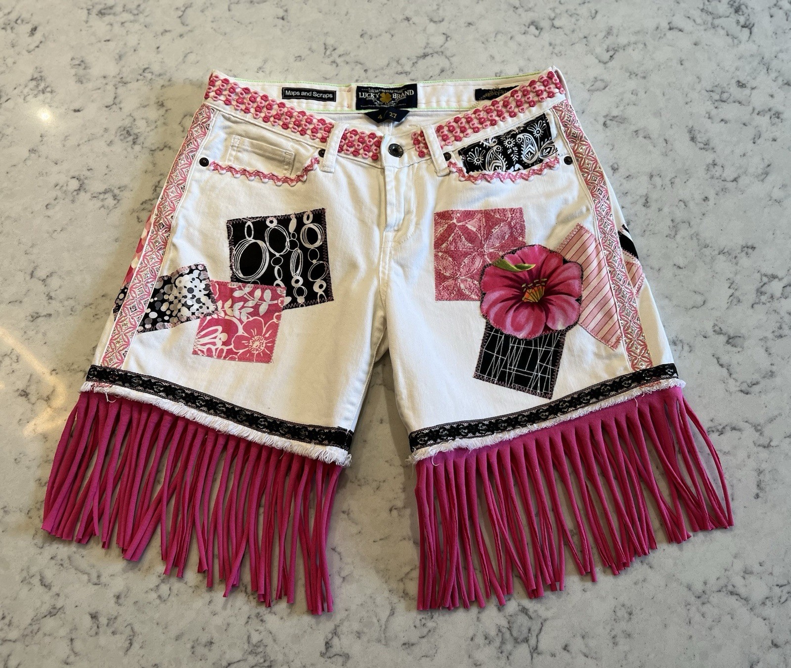 Not Silly Enough Patchwork Upcycled Shorts - image 13