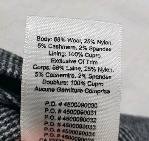 Aritzia Wilfred Jallade pantaloni tweed grigio misto lana cashmere 10 vita alta caviglia - Foto 13 di 14