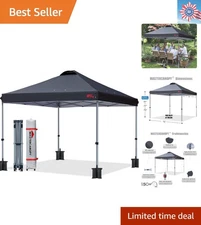 10x10 Pop-Up Canopy Tent with Roller Bag - UV Protected & Water-Resistant