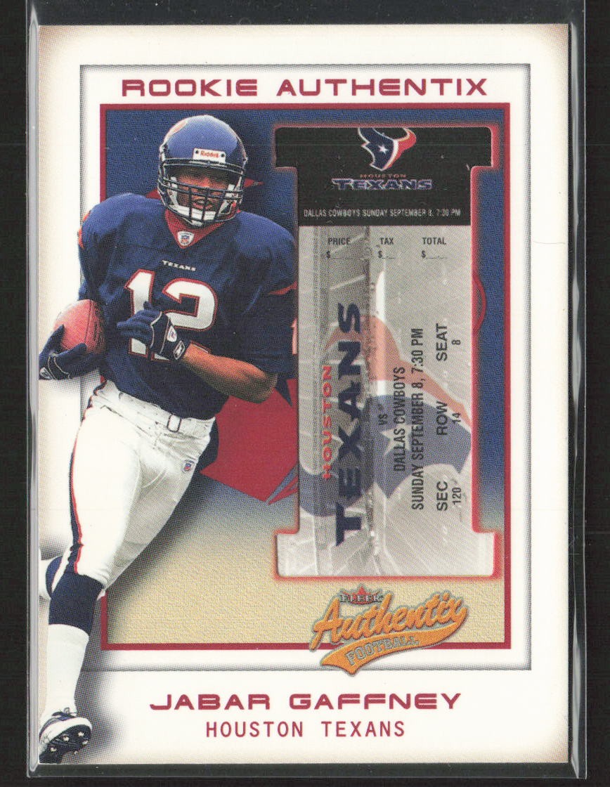 Jabar Gaffney Fleer Authentix #106 Base