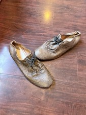 Maison Margiela Women’s Brown Leather Lace-Up Flats Round Toe US 9.5