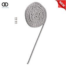  25 Roller Chain - 10 Feet  2 Connecting Links 1/4 in Chain Pitch Carbon Steel