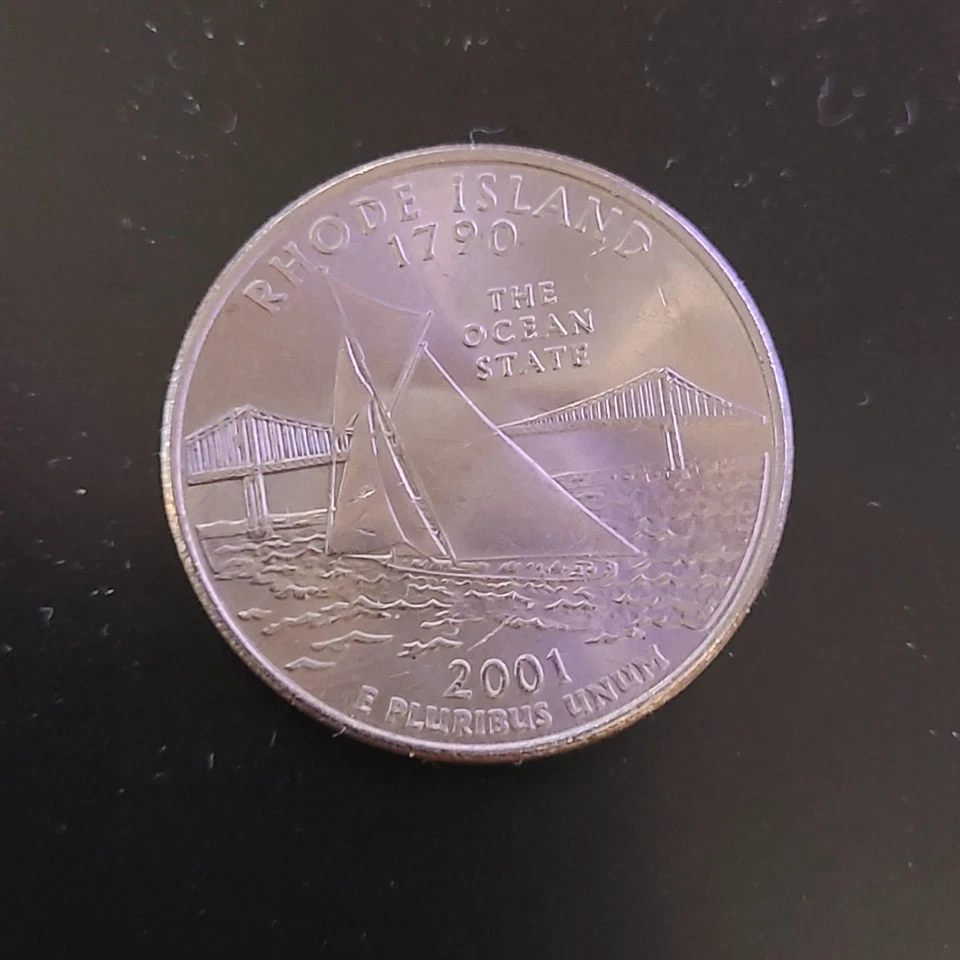 RHODE ISLAND P QUARTER 2001 Rare Excellent Condition - Image 2 of 3