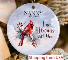 Personalized Cardinal Christmas Ornament, Memorial Cardinal Ornament Sympathy...