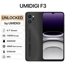 UMIDIGI F3 8GB+128GB 48MP NFC Octa Core 5150mAh Unlocked Android Smartphone New