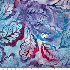 1 Yard Cut of Lunn Fabric Shaded Oak Batik 100 Cotton 3481 Multi Blue Purple