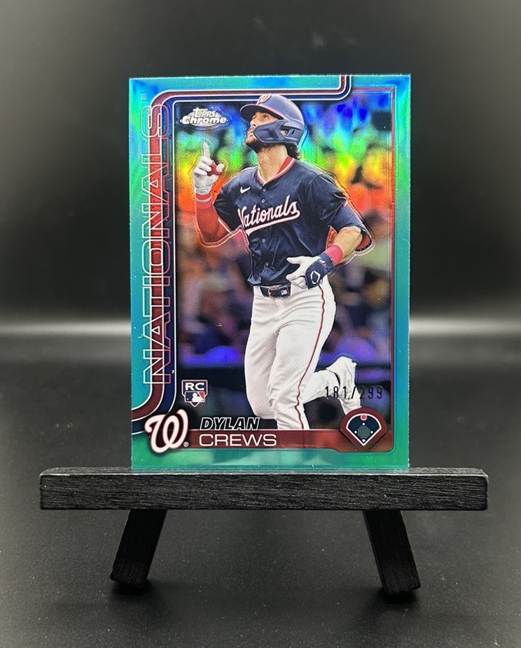 Dylan Crews Rookie 2025 Topps Chrome #146 Teal Refractor /299 RC Nationals MLB