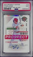 2024 Prospect Edition Silver Prizm Signatures Tyson Lewis PSA 9 MINT Auto 8d2
