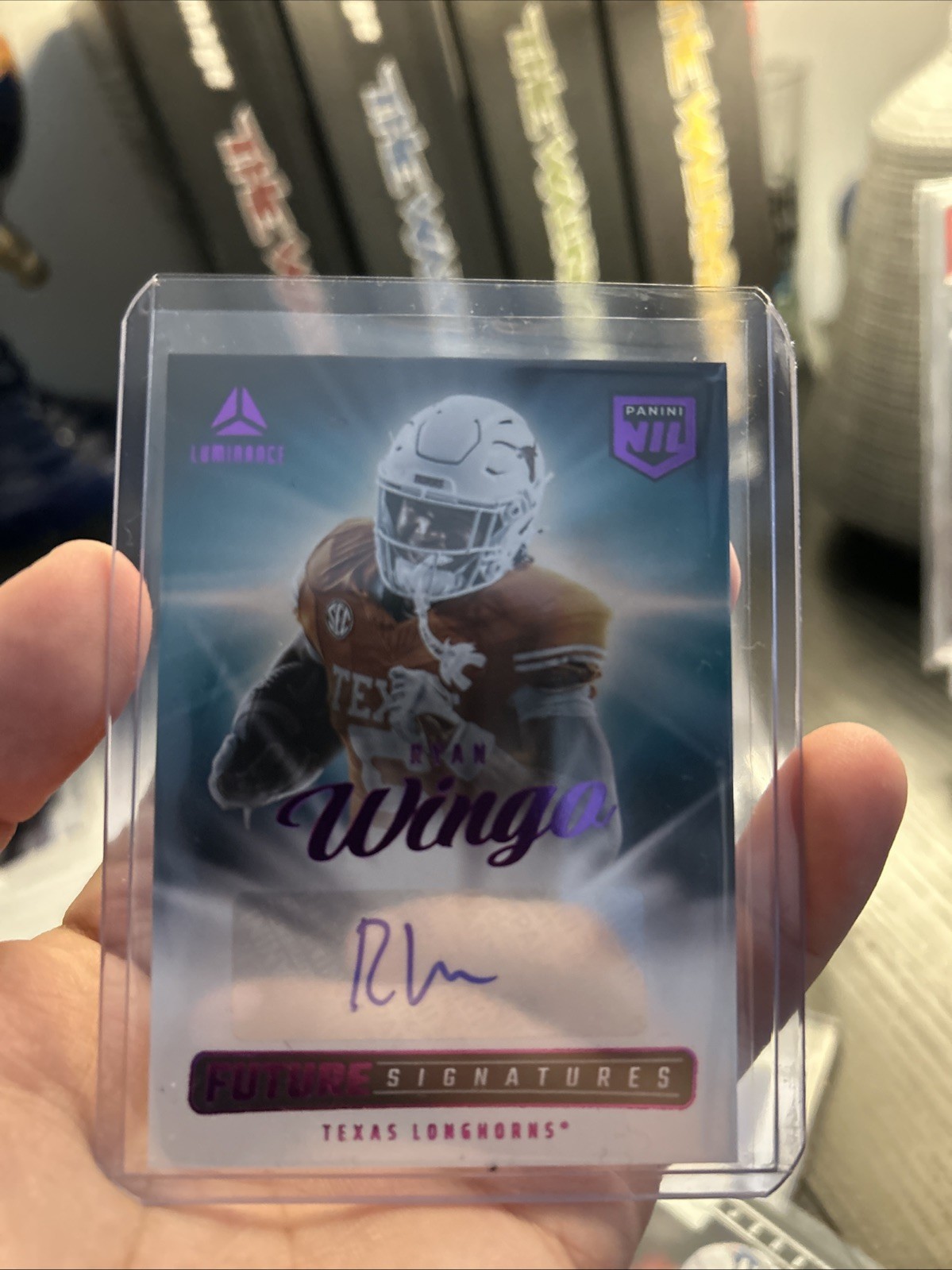 2025 Panini Luminance Future Signatures Pink/ Ryan Wingo