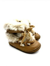 OshKosh Genuine Kids Baby Boots Size 3 Girls Faux Fur Madi Fashion Zipper