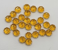 12pc Swarovski Crystal Topaz 6mm Briolette 5040 Beads; Spacer/ Donut