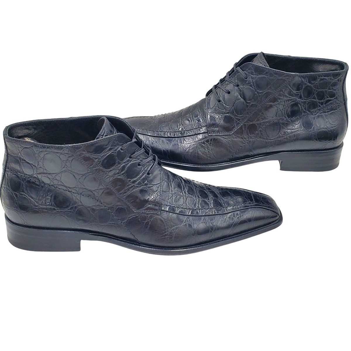 Salvatore Ferragamo Leather Chukka Boots Black • Italy • Mens Size 9D US Salvatore Ferragamo Suede Boots Black Casual Dress Shoes  main image 2