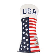 1PC USA Golf Club Fairway Wood Head Cover with Creative Stars and Stripes Ame...