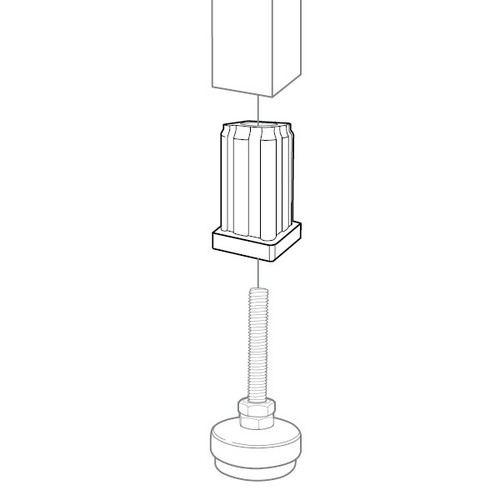 Square M10 Threaded Stainless Steel Insert | TIR25SQM10SS - Picture 2 of 2