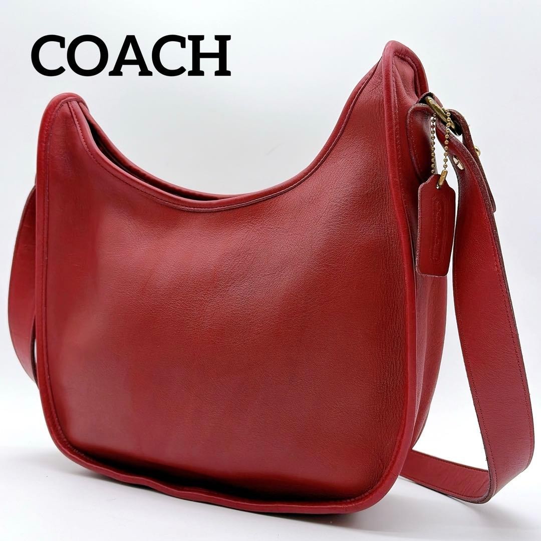 COACH Ergo 9920 Dark Red Leather Shoulder Bag Vintage Old Coach