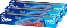 Ziploc Two Gallon Food Storage Freezer Bags, Grip 'N Seal Technology for Easier