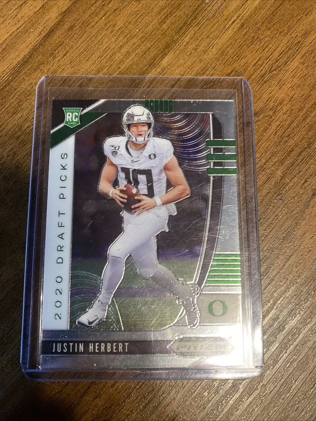 2020 Prizm Draft Picks Justin Herbert RC #102 Oregon Ducks Rookie Chargers