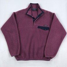 Vintage Patagonia Synchilla Snap T Button Fleece Sweater Small Purple 90s