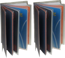 Set of 2 Heavy Duty Vinyl 6 Pages Insert for Bifold or Trifolds Wallet MADE in U
