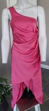 River Island Pink One Shoulder Midi Dress Size 12 New with Tags Clubbing Party