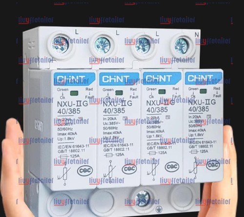1PCS NEW CHNT NXU-Ⅱ Surge tutamen surges 2P 4P 20kA/275V 40kA/275V 20kA/385V - Afbeelding 2 van 19