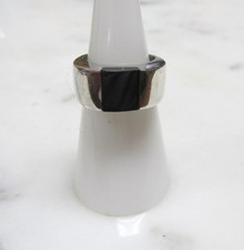 Sterling Silver Black Onyx Ring Size 5.75 5.8grams 12-G871