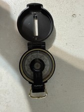 Engineer Lensatic Compass Vintage, Undamaged, Working Black With Lanyard Ring