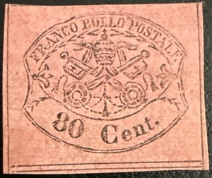 Papal States 80 Centesimi Stamp