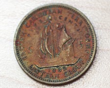 1962 East Caribbean States 5 Cents Ship