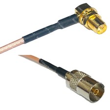 RG316 RP-SMA FEMALE ANGLE to DVB TV Pal Female RF Cable Rapid-SHIP LOT