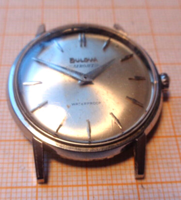 Ältere Armbanduhr BULOVA AEROJET Handaufzug 11AFC gangbar Sekunde fehlt  WB4