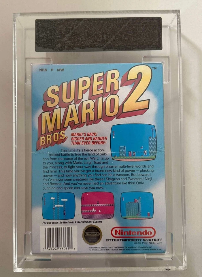 Super Mario Bros 2 Nintendo NES ROUND SOQ REV-A Sealed New RGS 80 Graded - Image 2 of 2